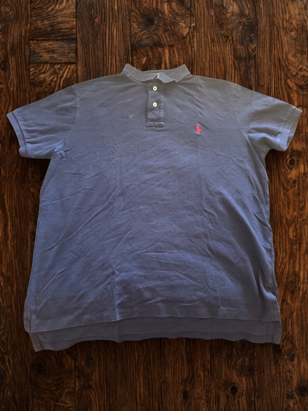 Ralph Lauren Navy Short-Sleeve Polo with Red Pony